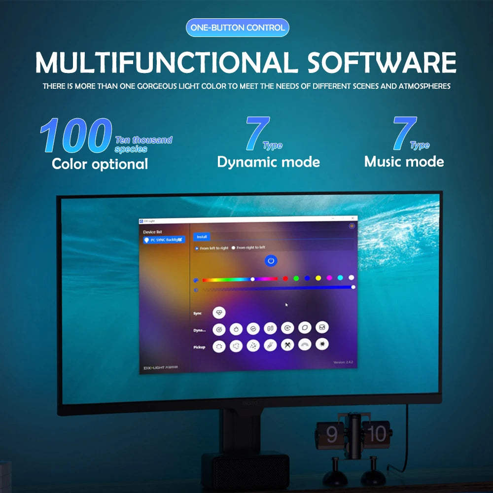 RGB Gaming Lights Strip Monitor Backlight LED Display Sync PC