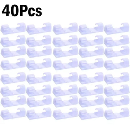 Cable Clips Organizer Drop Wire Holder Cord Management Self-Adhesive
