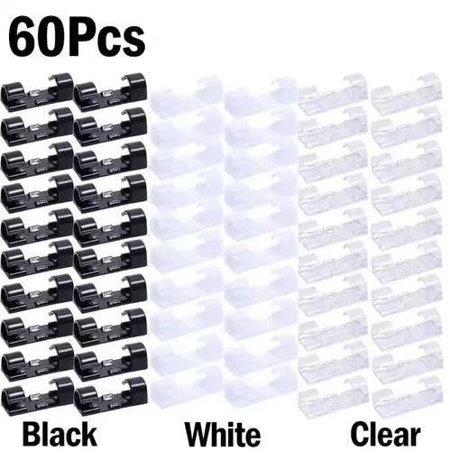 Cable Clips Organizer Drop Wire Holder Cord Management Self-Adhesive