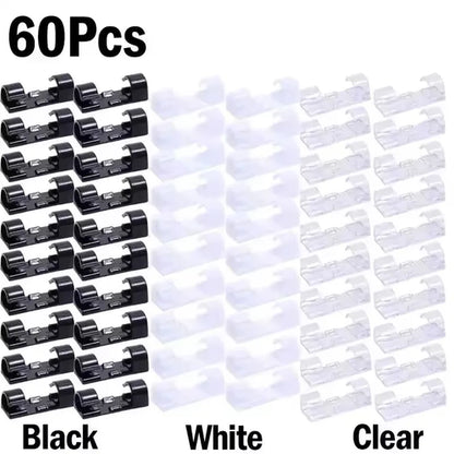 Cable Clips Organizer Drop Wire Holder Cord Management Self-Adhesive