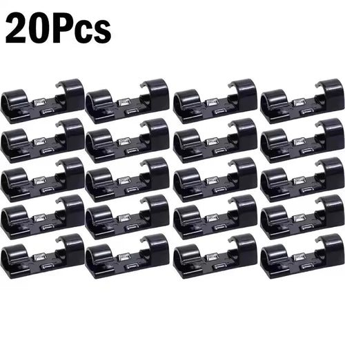 Cable Clips Organizer Drop Wire Holder Cord Management Self-Adhesive