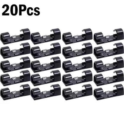 Cable Clips Organizer Drop Wire Holder Cord Management Self-Adhesive