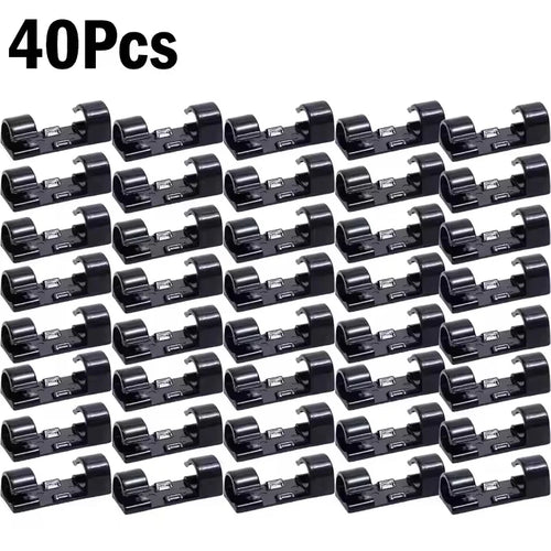 Cable Clips Organizer Drop Wire Holder Cord Management Self-Adhesive