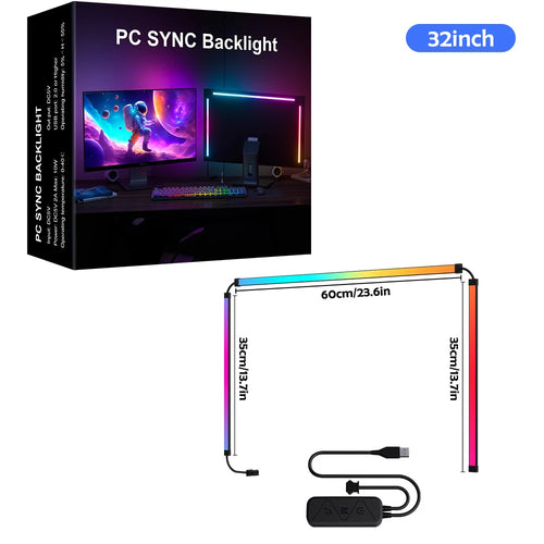 RGB Gaming Lights Strip Monitor Backlight LED Display Sync PC